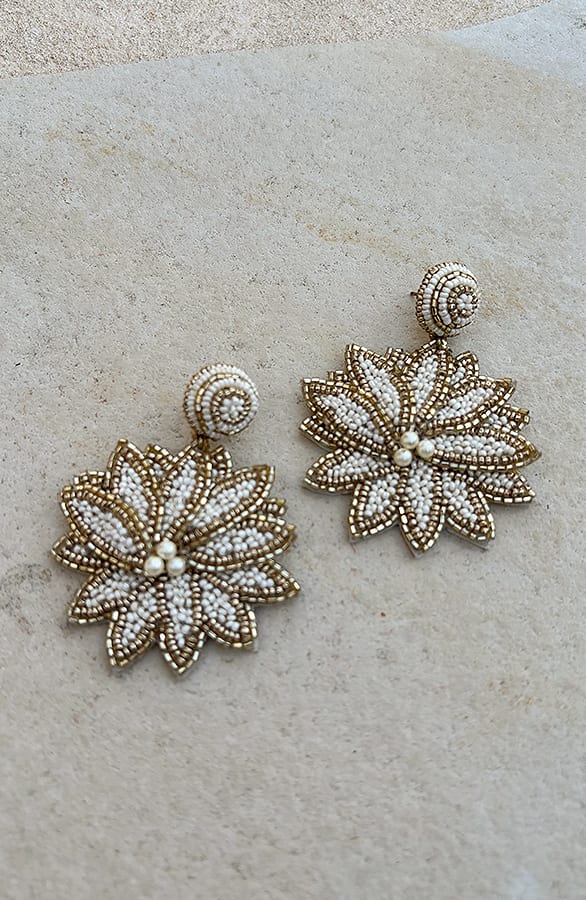 Flower Beads Oorbellen Gold – shoparchief, foto 1