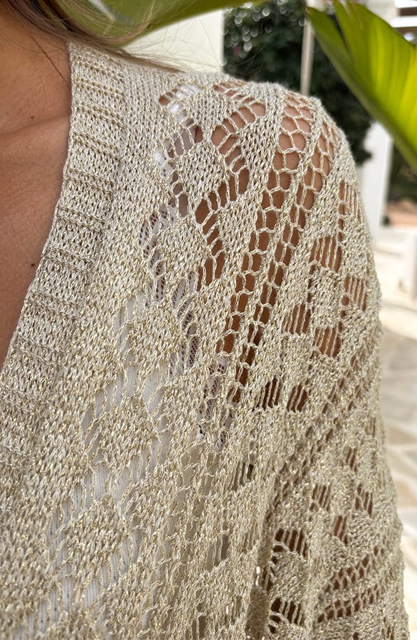 Gehaakt Vest Dames Lurex Goud – shoparchief, foto 13
