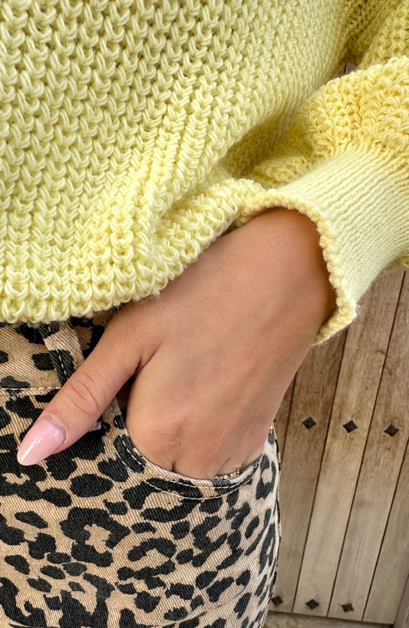 Gehaakte Trui Met Pofmouw Butter Yellow – shoparchief, foto 7