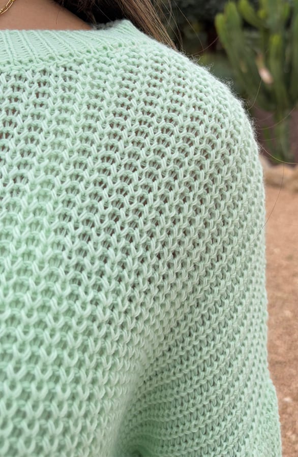 Gehaakte Trui Met Pofmouw Mint – shoparchief, foto 4