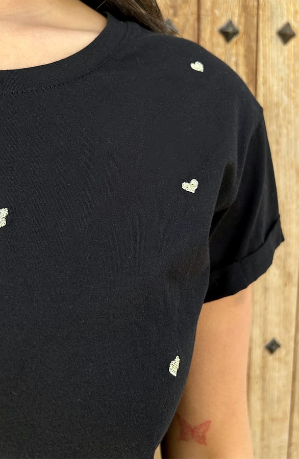 Hartjes Top Cotton Embroidery Zwart – tops, foto 9