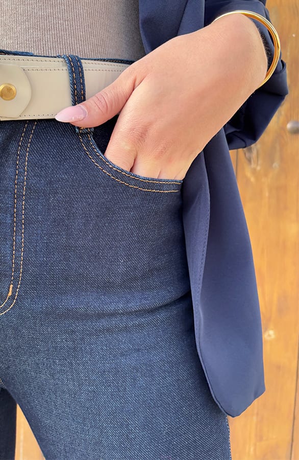 High Waist Stretch Skinny Jeans Dark FMH – spijkerbroeken, foto 9