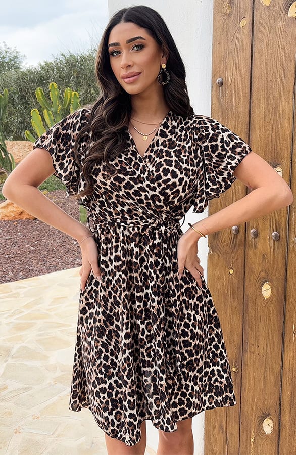 Leoparden Kleid Schwarz, Kleider, Foto 2