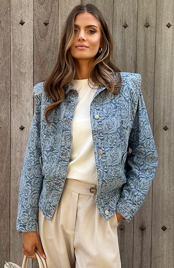 Limited Denim Jacket Roses – jassen, foto 5