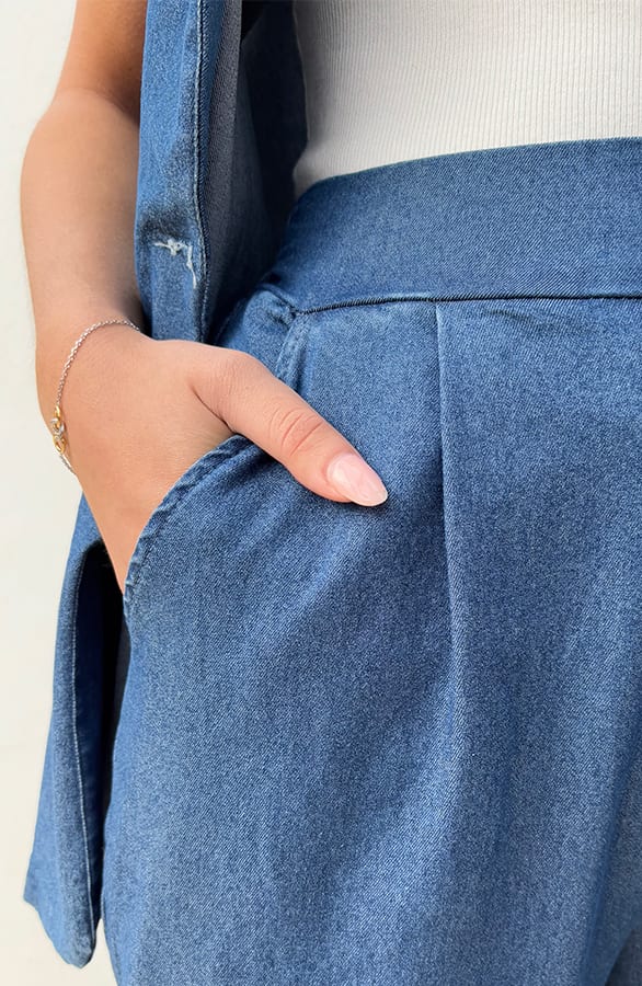 Loose Fit Denim Pantalon – shoparchief, foto 4