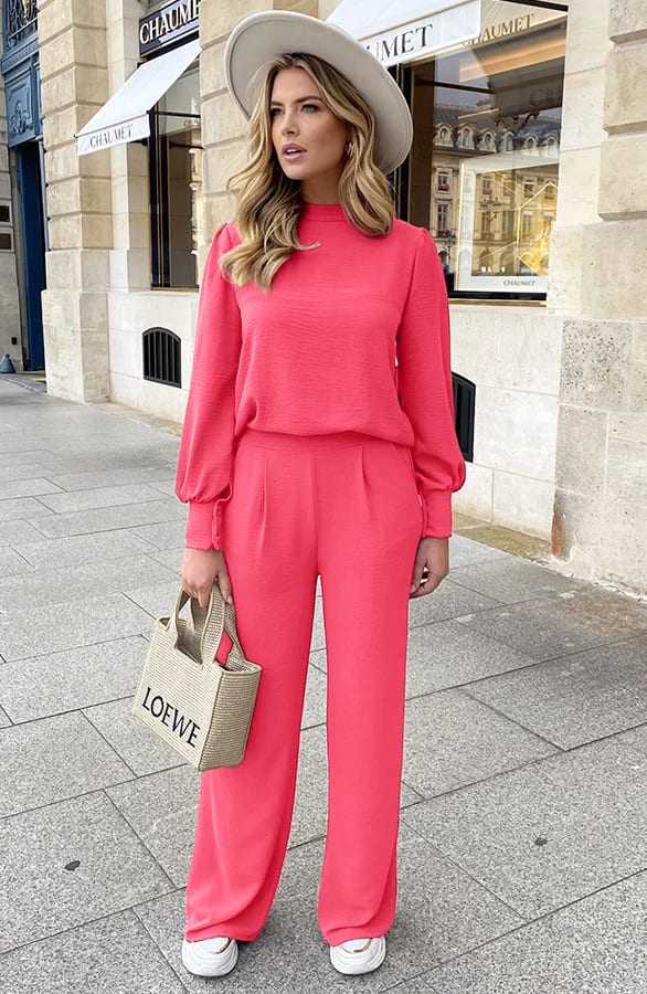 Mila Blouse Long Sleeve Koraal – shoparchief, foto 4
