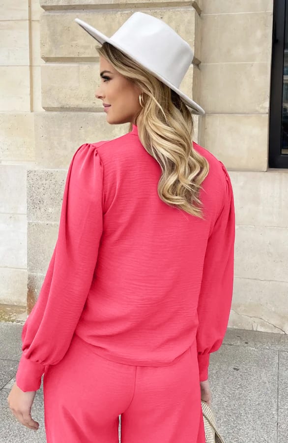 Mila Blouse Long Sleeve Koraal – shoparchief, foto 2