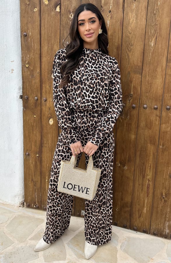 Mila Pantalon Leopard Zwart Tall – shoparchief, foto 4