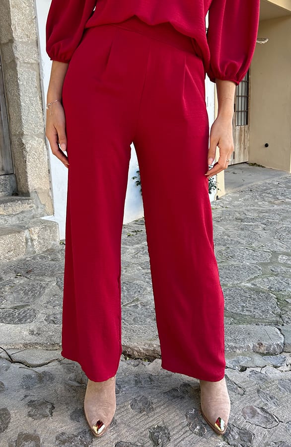 Mila Pantalon Bordeaux Regular – shoparchief, foto 1