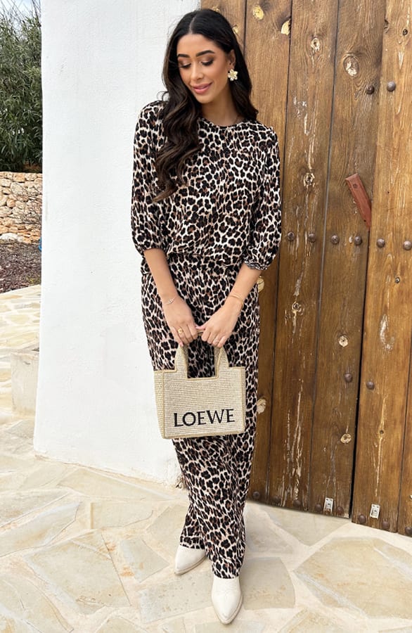 Mila Pantalon Leopard Zwart Regular – shoparchief, foto 3