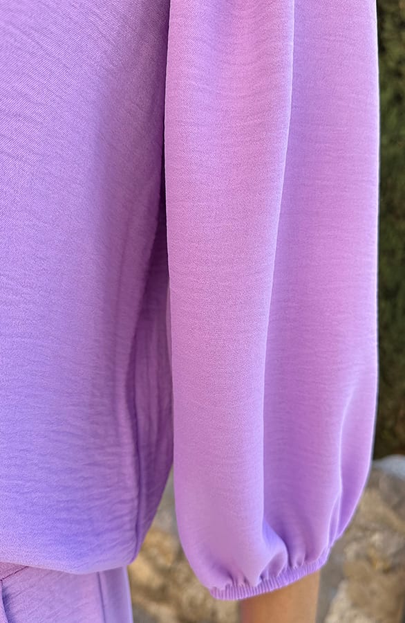 Mila Puff Sleeve Top Lila – tops, foto 6