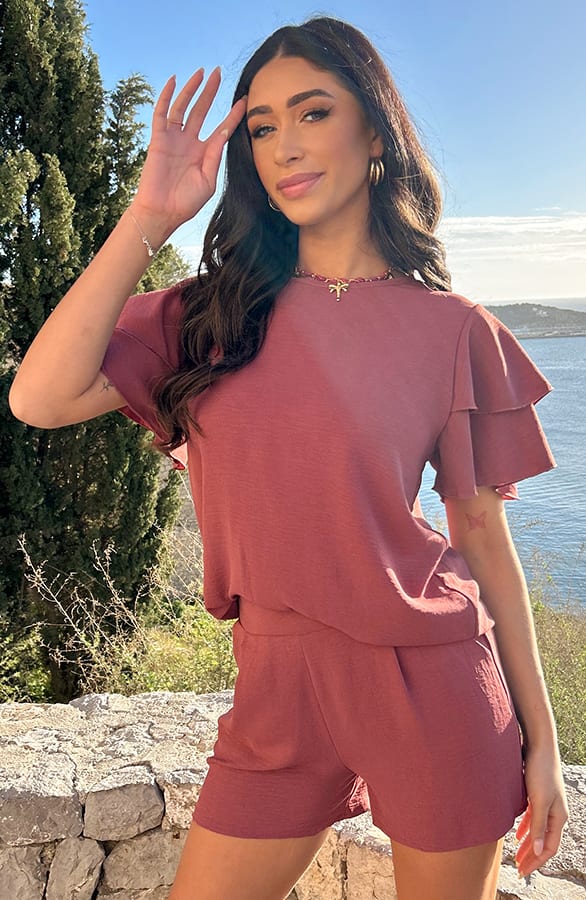 Mila Ruffle Top Dust Roze 2.0 – tops, foto 13