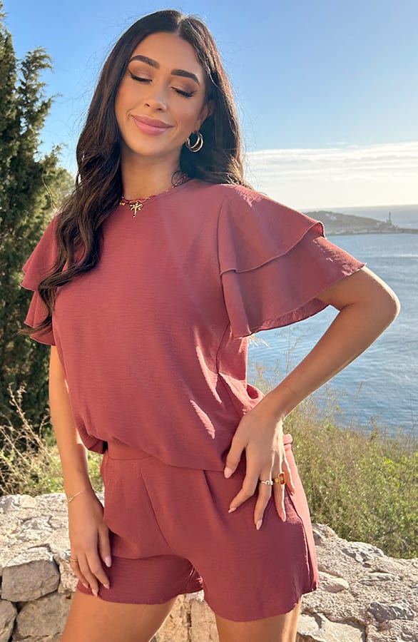 Mila Ruffle Top Dust Roze 2.0 – tops, foto 11