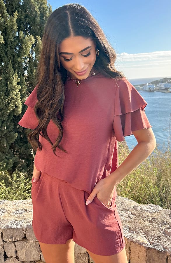 Mila Ruffle Top Dust Roze 2.0 – tops, foto 10