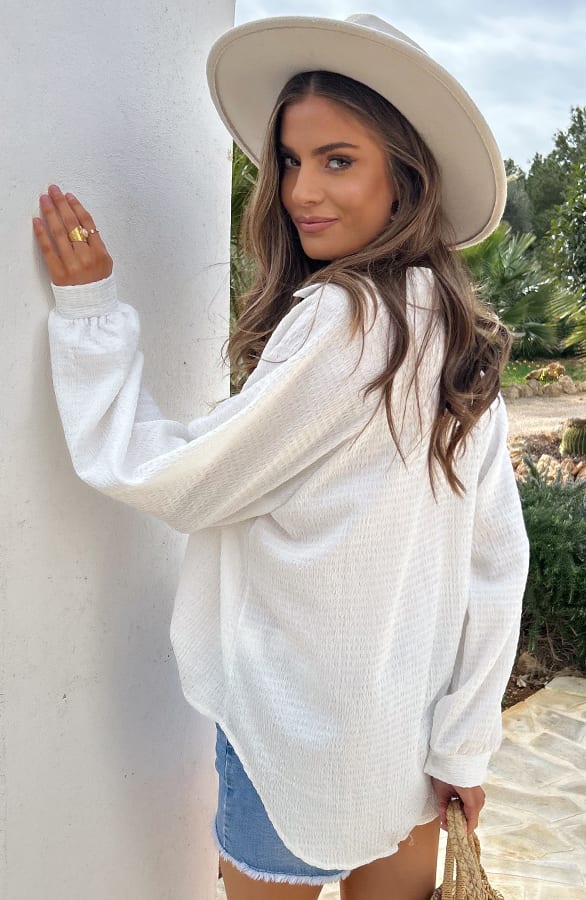 Oversized Venice Blouse Ecru, Blusen, Foto 6