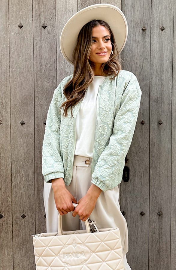 Roses Bomber Jacket Mint – jassen, foto 7