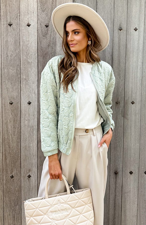 Roses Bomber Jacket Mint – jassen, foto 5