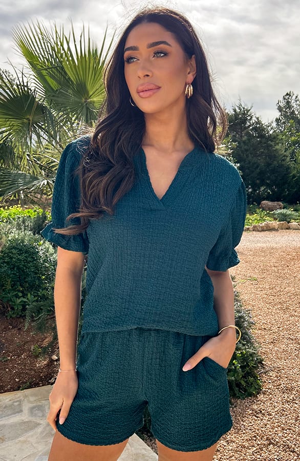 Smocked Top Sevilla Petrol 2.0 – tops, foto 1
