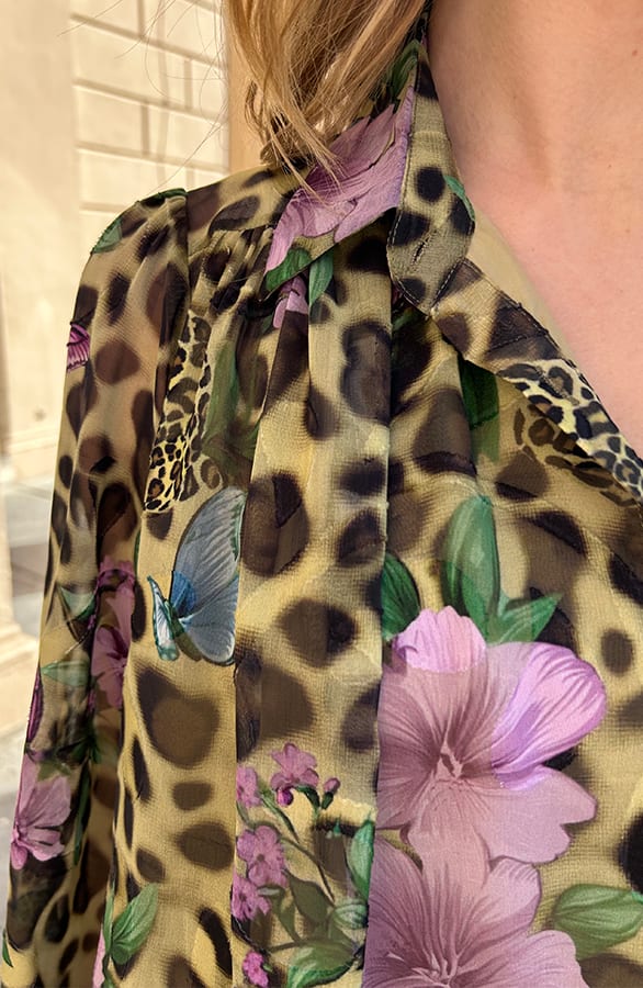 Leopard Blouse Luxury Flower – shoparchief, foto 6