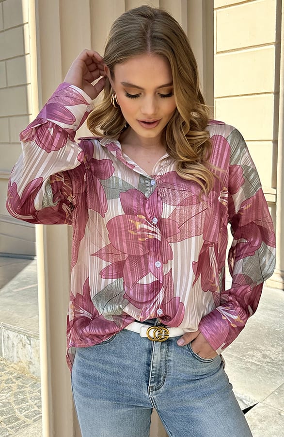 Luxury Botanic Bluse Dust Rosa, Shoparchiv, Foto 4