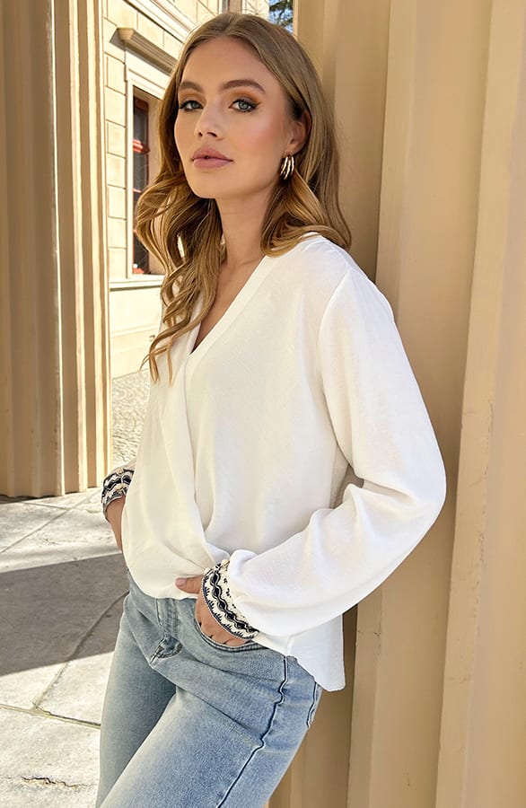 Marant Blouse Ecru Navy – shoparchief, foto 2