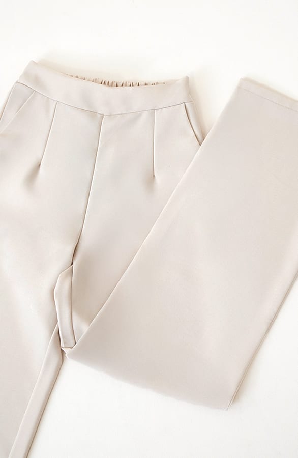Pantalon Wide Leg Beige – broeken, foto 8