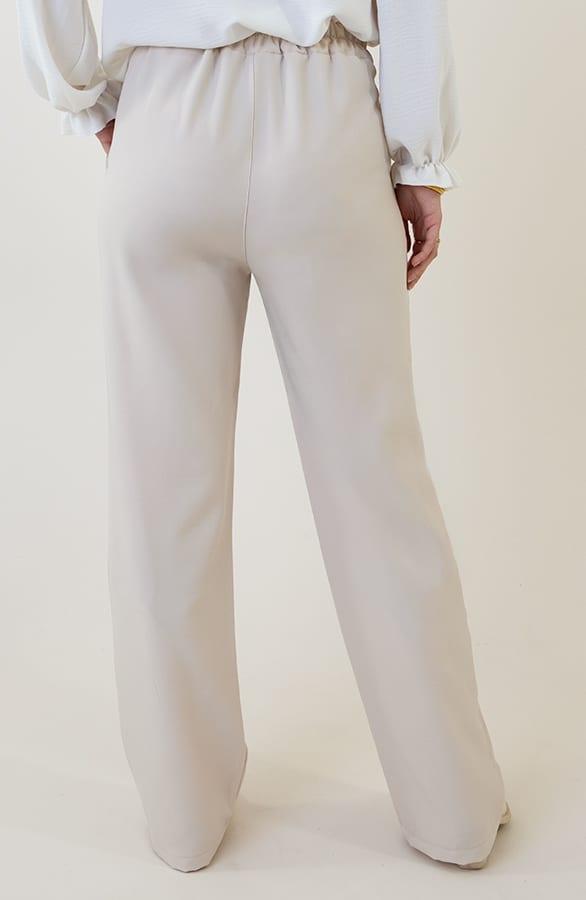 Pantalon Wide Leg Beige – broeken, foto 7