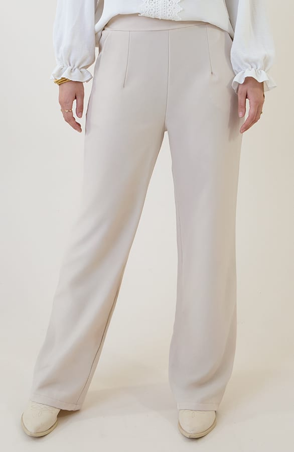 Pantalon Wide Leg Beige – broeken, foto 6