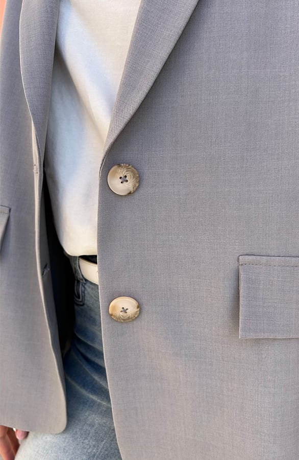 Oversized Blazer mit offenem Rücken Grau, Mäntel, Foto 5