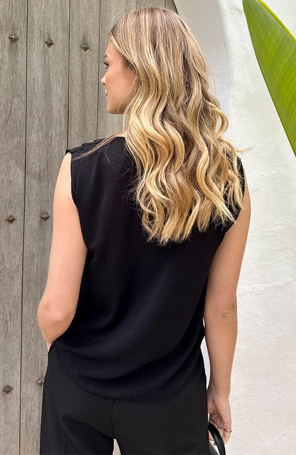 A Symmetric Top Detail Zwart – tops, foto 5