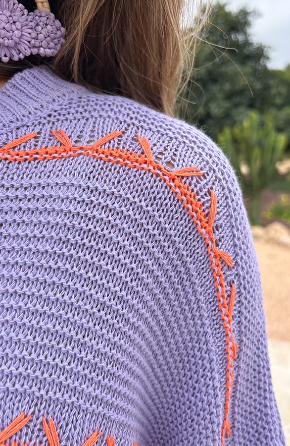 Boho Striped Sweater Cotton Lila – shoparchief, foto 8