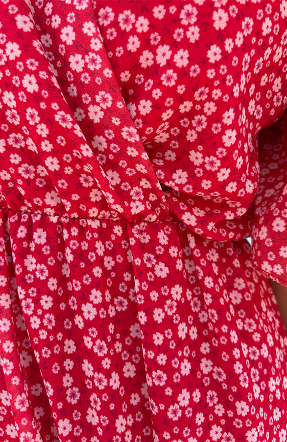 Cala Bassa Jurk Flower Rood – jurken, foto 5