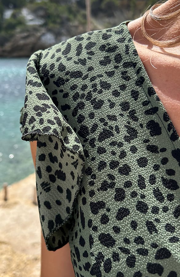 Cheetah Jurk Midi Legergroen – shoparchief, foto 11
