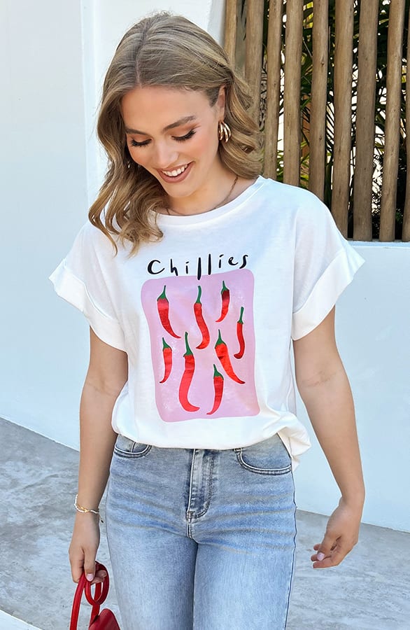 Chillies T-Shirt Ecru – shoparchief, foto 2