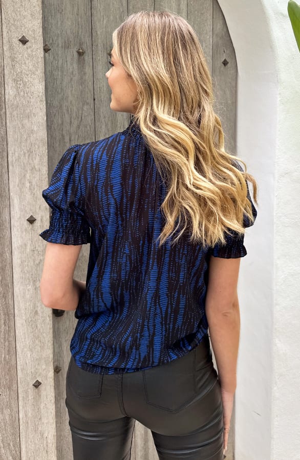 Col Top Print Deluxe Kobalt – tops, foto 4