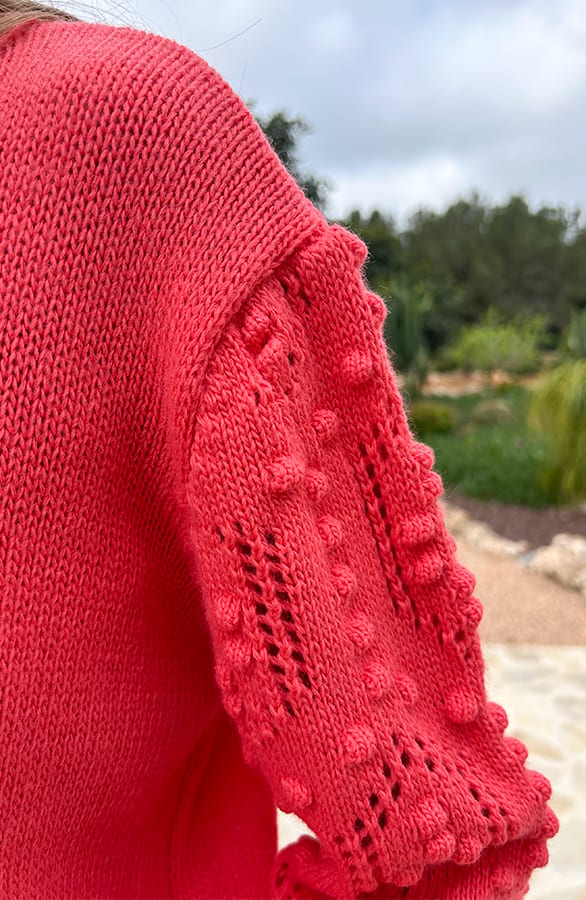Detailed Sleeve Trui Koraal – shoparchief, foto 7