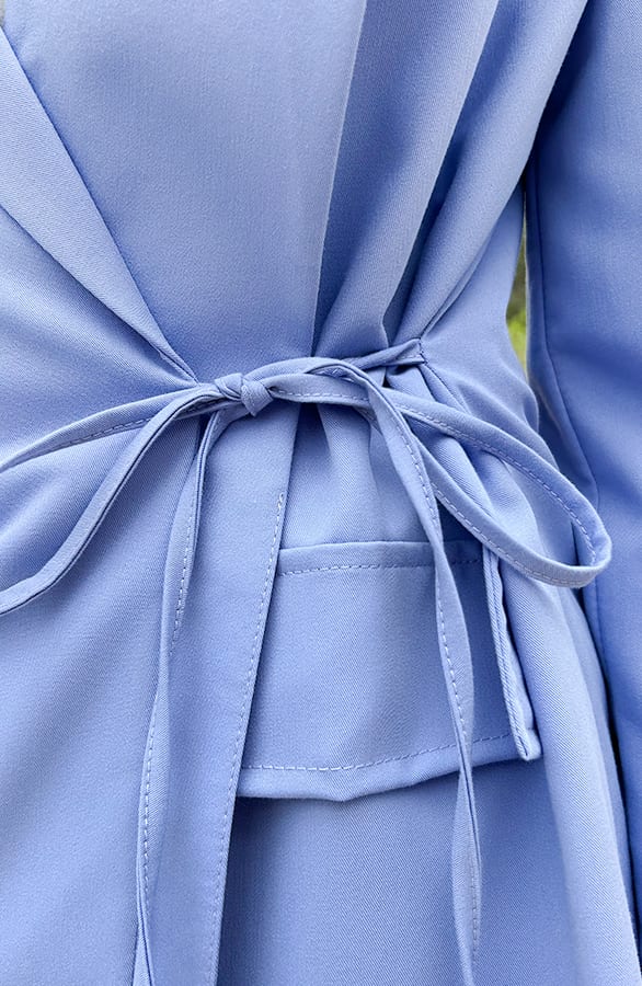 Detailed Strik Blazer Pastel Blauw – shoparchief, foto 7