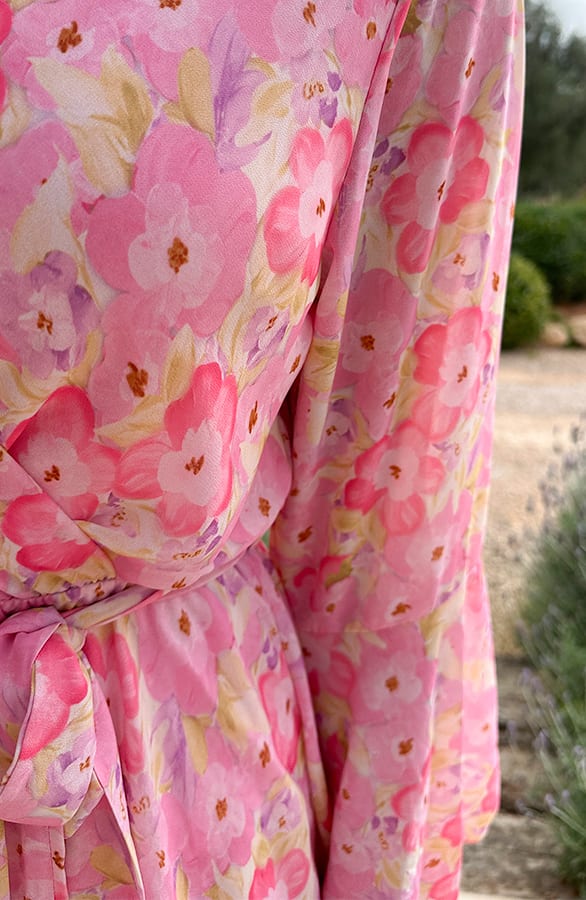 Floral Jurk Wijde Mouw Spring Flower – shoparchief, foto 5