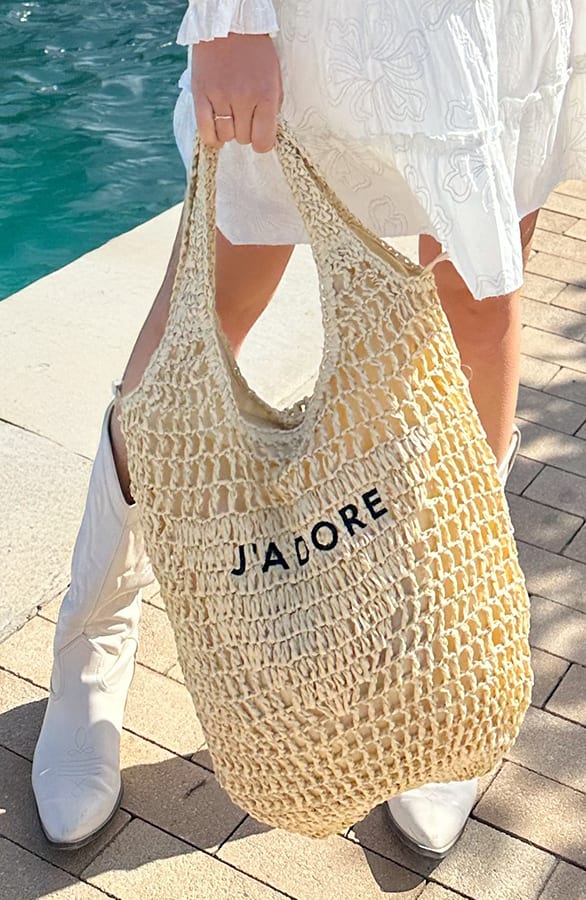 Gehaakte J Adore Tas Beige – shoparchief, foto 1