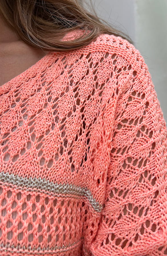 Gehäkeltes Top Detail Lurex Soft Orange, Tops, Foto 12
