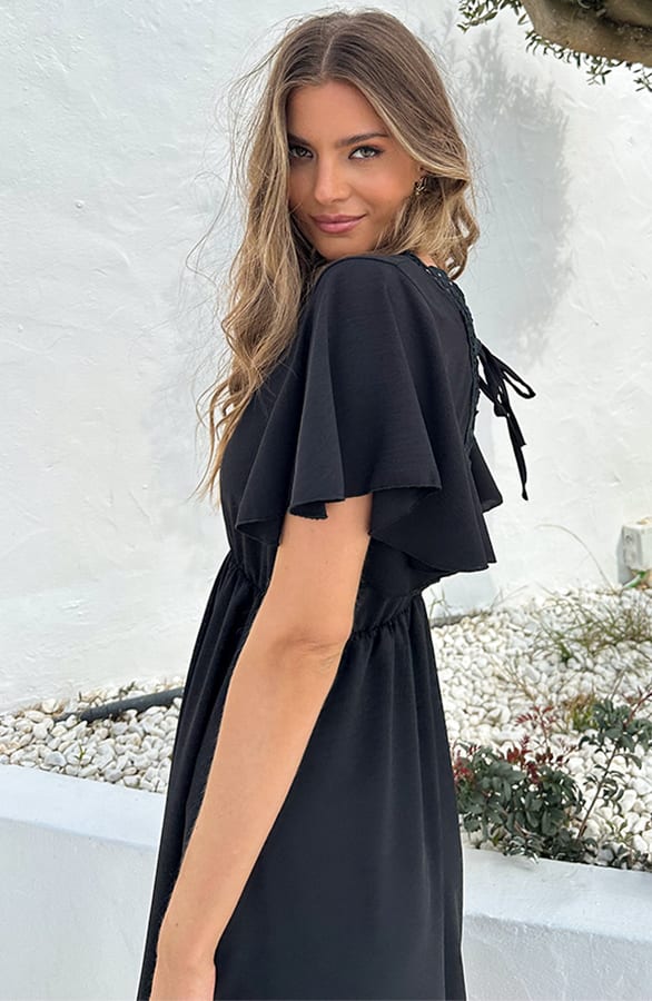 Lace Kleid Low Back Schwarz, Kleider, Foto 3