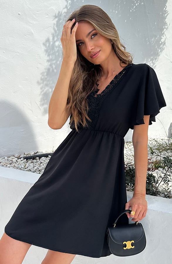 Lace Kleid Low Back Schwarz, Kleider, Foto 6