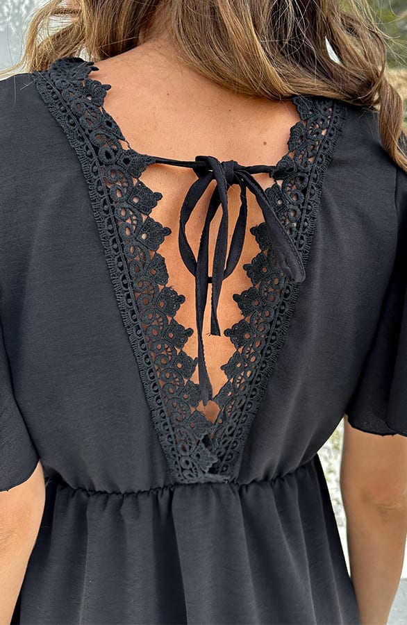 Lace Kleid Low Back Schwarz, Kleider, Foto 2