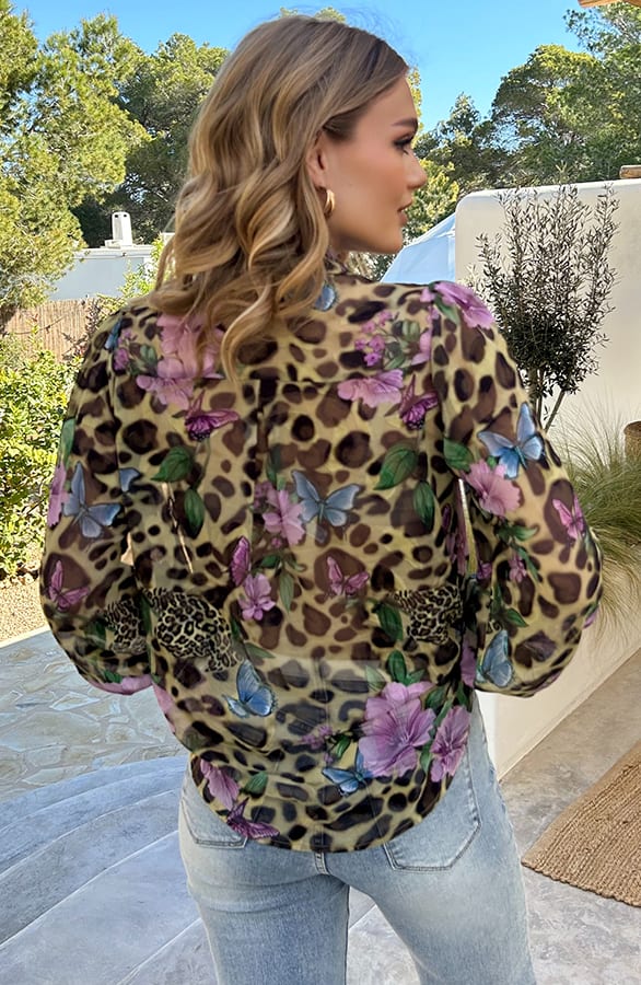 Leopard Blouse Luxury Flower – shoparchief, foto 4