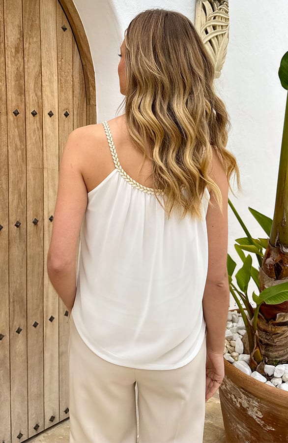 Lurex Braid Top Ecru – tops, foto 3