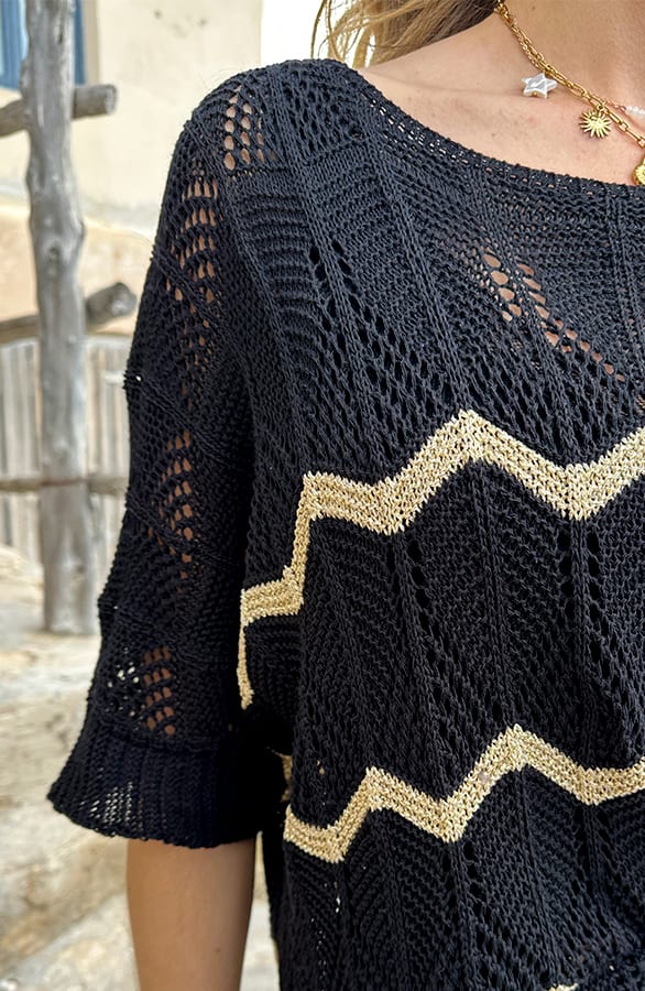Lurex Gehaakte Top Zwart – tops, foto 5