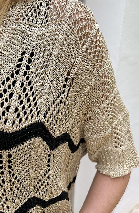 Lurex Top Gehaakt Beige – shoparchief, foto 7