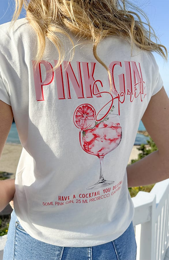 Pink Gin T-shirt Wit – t-shirts, foto 6