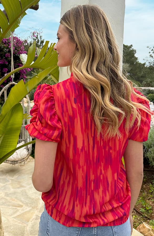 Ruffle Col Top On Fire – shoparchief, foto 4