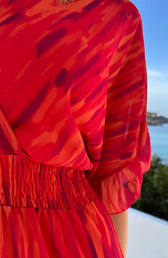 Ruffle Laagjes Jurk On Fire – shoparchief, foto 5